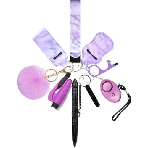 Portable Self Defense Keychain for Women Portachiavi Alarm Tactical Pen Personal Defence Keychain Gift for Friends