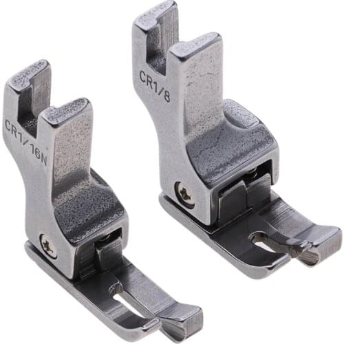 2 Pieces 1/8 1/16 Compensating Presser Foot Feet Sewing Machine Accessories For Sewing Knit & Thin Materials