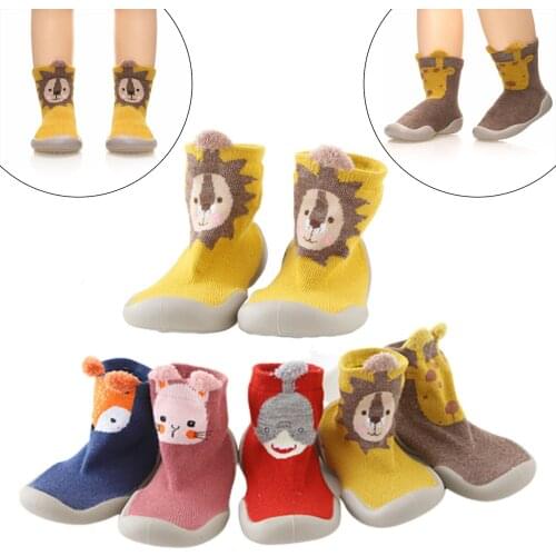 Newest Girl Boy Toddler Anti-slip Warm Slippers Socks Cotton Shoes for Winter Home
