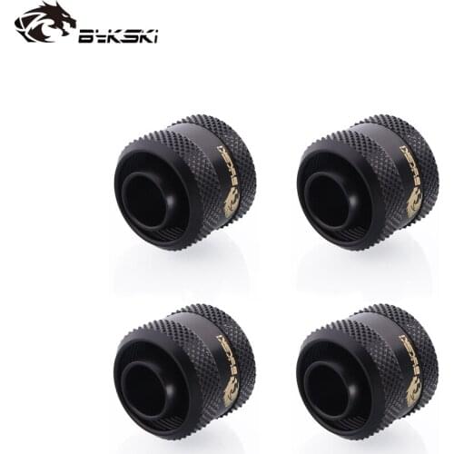 4pcs/lots Bykski Inside Diameter 9.5mm + Outside Diameter 12.7 Pipes 3/8"ID X 1/2"OD Tubing Hand Compression Connector Fitting