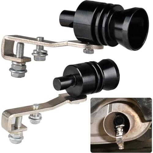 Universal Car Exhaust Tip Whistler Turbo Sound Aluminum Alloy Simulator Blow Black Sound Auto Accessories