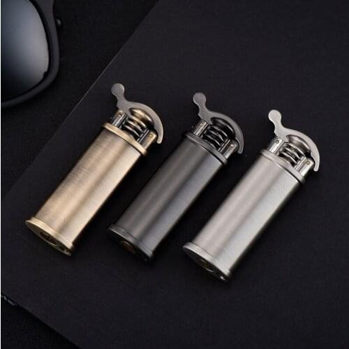 Vintage Kerosene Lighter Creative Windproof Cotton Oil Lighter Smoking Set Smoking Accessories Regalos Para Hombre Originales