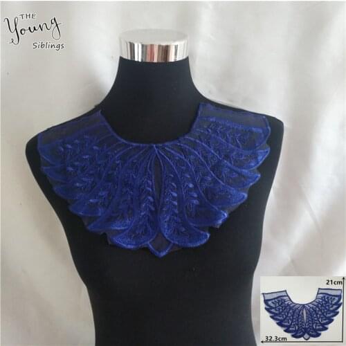 Womens fashion design exquisite lace applique fake collar embroidery DIY clothing craft supplies accessories 1 piece for sale