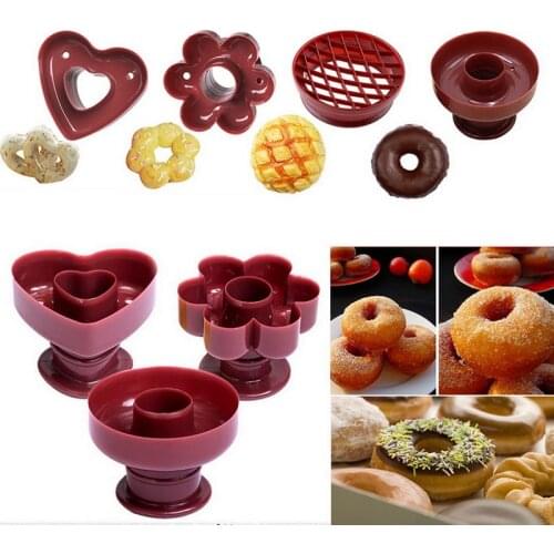 1pc DIY Baking Cookie Cake Mould Kitchen Dessert Tool Random Color Doughnut Donut Maker Cutter Mold Desserts Sweet Food Bakery