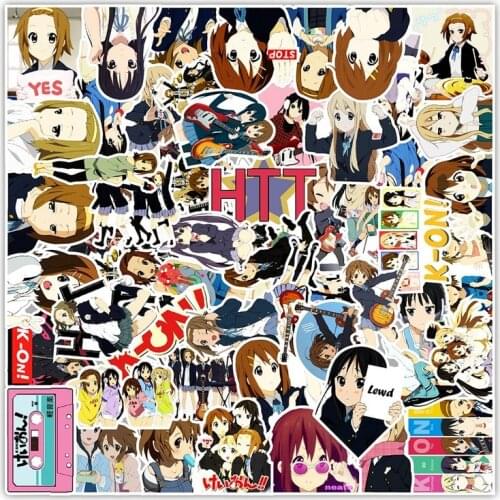 10/50pcs Cartoon Anime K-ON Graffiti Stickers Suitcase Laptop Skateboard Mobile Phone Decoration Waterproof Sticker Classic Toys