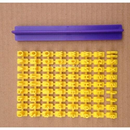 100pcs DIY Alphabet Plastic Cake Moulds Letter Impress Biscuit Cookie Cutter Press Stamp Embosser Fondant Mold Cake Molds