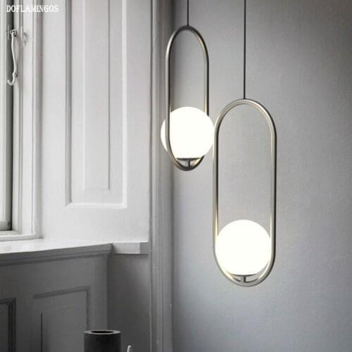 2019 NEW LOFT industrial style restaurant chandelier Nordic personality creative coffee shop bar oval bed glass chandelier