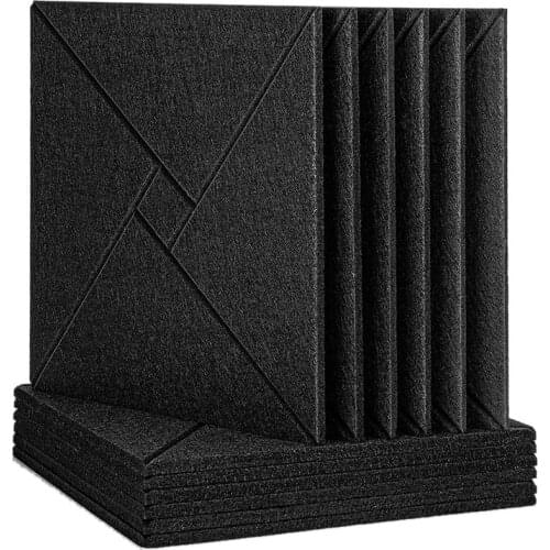 12 Pcs Acoustic Foam Panels,Sound Insulation Panels,Bevel Sound Panels,for Acoustic Treatment of Home,Office and Studio