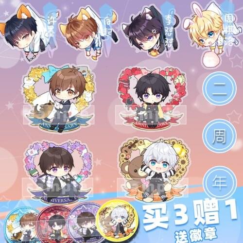 Anime Love and Producer Victor Ling Xiao Xu Mo Cute Acrylic Stand Figure Model Plate Toys Creative Tabletop Decor Xmas Gifts