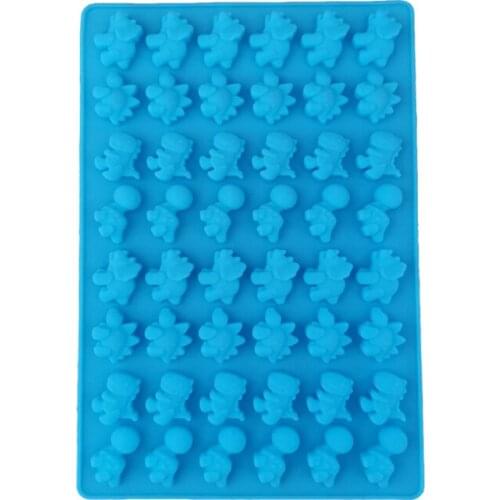 Non-Stick Cute Little Dinosaur Silicone Molds Chocolate Mould Ice Tray Mould Soft Candy Mould With Dropper TSL1