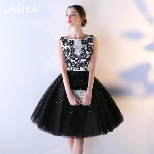LAMYA Back Ball Gown With Crystal Evening Party Dresses Vintage Lace Bodice Prom Dress Women Plus Size Vestido De Festa