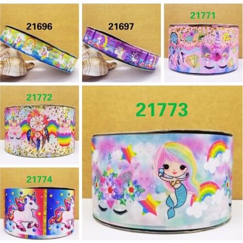 Free shipping 50 yard cartoon printed grosgrain ribbon 21774