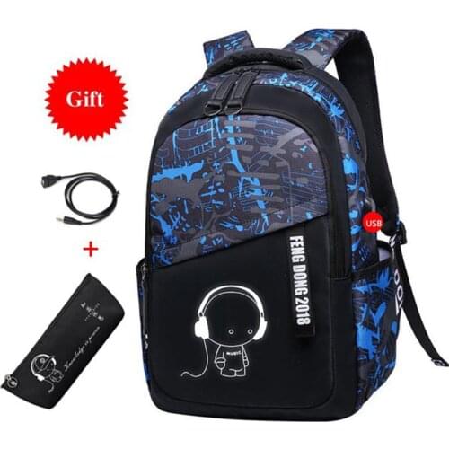 Large waterproof school backpack kids boys school bags childrens backpacks book bags schoolbags for teenagers male laptop bag