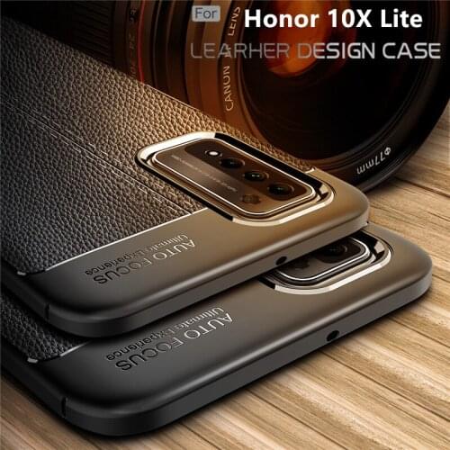 For Huawei Honor 10X Lite Case For Honor 10X Lite Capas Soft TPU Bumper Leather Cover For Honor 30S 9S 9C 9A 9X 10X Lite Fundas