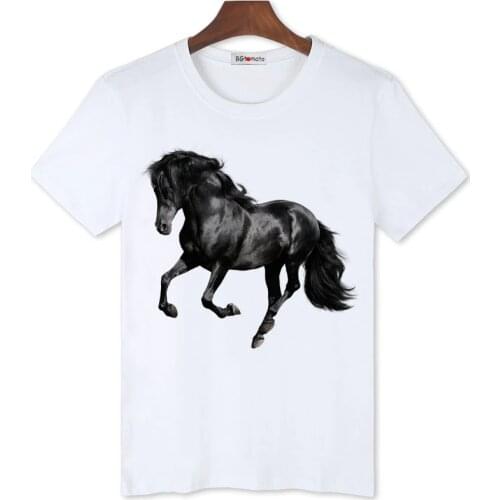 Bgtomato T shirt Good luck Black horse cool T-shirt mens new trends handsome tshirt Brand good quality compression shirt