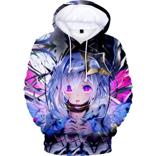 HOLOLIVE VTuber Amane Kanata 3D Print Fashion Fall Winer Suit Hoodies Sportswear Hooded Youthful Kawaii Women/Men The hooded