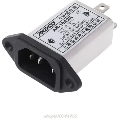 IEC320-C14 IEC Filter Male Socket Panel Mount Power Line EMI Filters J09 21 Dropship