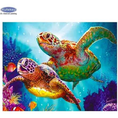 5D Diamond Painting Diamond Mosaic Animal Sea Turtle Needlework Full Square Round Drill Cross Stitch Diamond Crystal Wall Decor