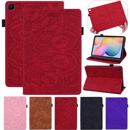 For Samsung Galaxy Tab S5 e 2019 Case 10.5" SM-T720 SM-T725 Smart 3D Leather Embossed Tablet Cover Funda for Tab S5e Case