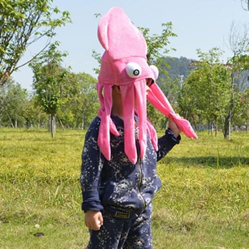 Creative Cute Octopus Hat Stuffed Toy Headwear Cap Halloween Hat Adult Kids Festival Cosplay Party Costume Photo Props