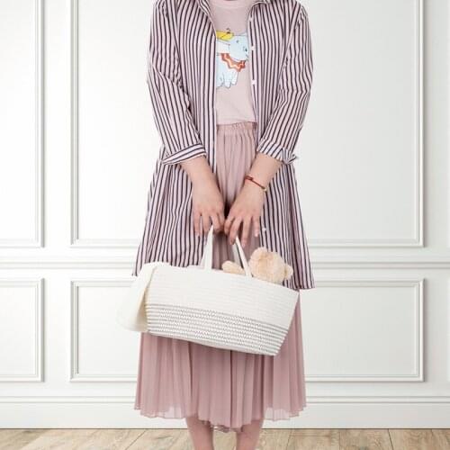 Fashion Baby Diaper Storage Box 100% Cotton Rope Baby Room Diaper Storage Basket Removable Nursery Basket Baby Shower Basket