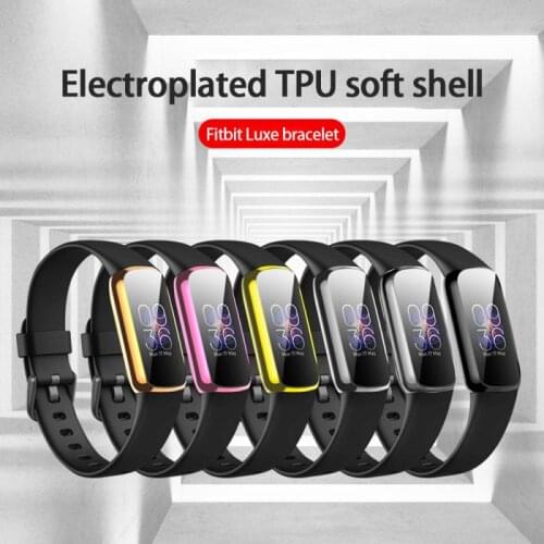 Soft Rubber Case For Fitbit Luxe Watch TPU All-inclusive Watch Case Plating TPU Durable Case Shell For Fitbit Luxe Accessories
