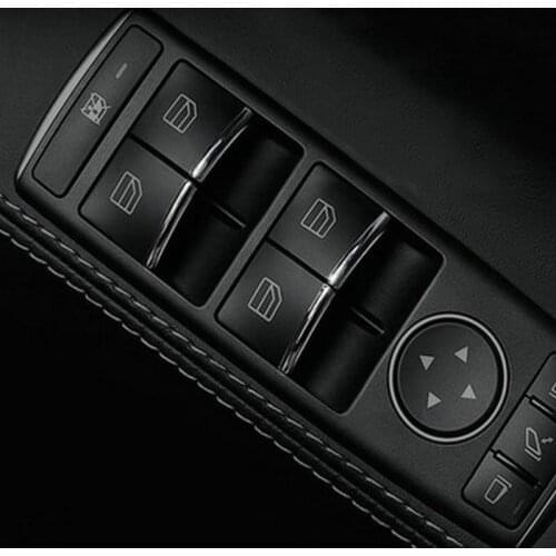 SBTMY Door Window Lift Button Stickers 7PCS/SET ABS Chrome Trim Cover Accessories Car Styling For Tesla Model S