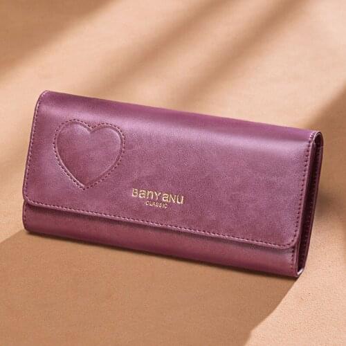 New Fashion Cowhide Women Wallets 100% Genuine Leather Ladys Purse Red Card Holder Coin Pocket Clutch Carteira Feminina Rfid