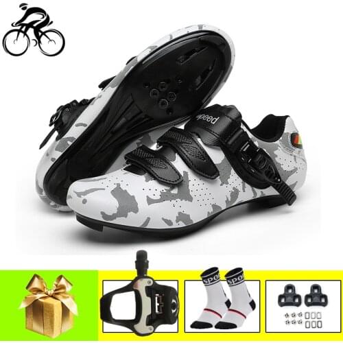Road Bike Shoes Men Women Breathable Self-locking Scarpe Ciclismo Strada SPD-SL Pedals Outdoor Sport Riding Bicycle Sneakers