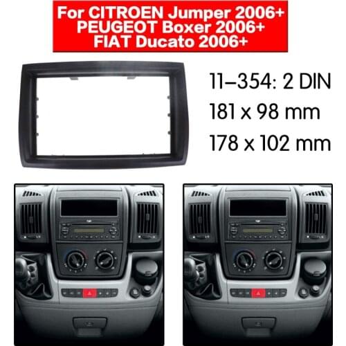 Radio Fascia for PEUGEOT Boxer FIAT Ducato CITROEN Jumper Double Din Radio DVD Stereo CD Panel Dash Mount 11-354