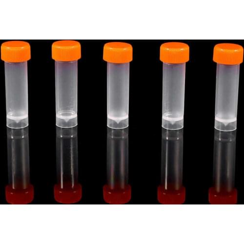 10pcs 5ml Plastic Test Tubes Vial Screw Pack Container Gasket HF