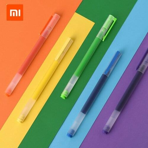 Xiaomi Mijia Super Durable Colorful Writing Sign Pen 5 Colors Mi Pen 0.5mm Gel pen Signing Pens For School Office Drawing