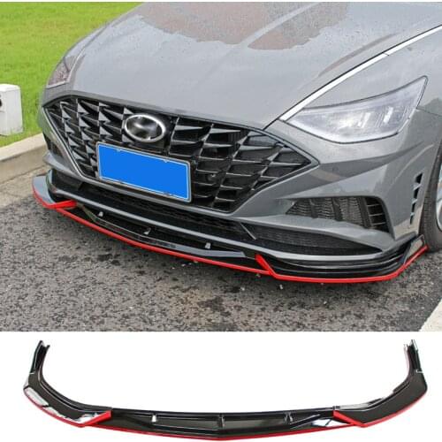Front Bumper Splitter Lip Diffuser Type Z Carbon Surface Skirt Body Kit Spoiler For Hyundai Sonata 10th 2019 20