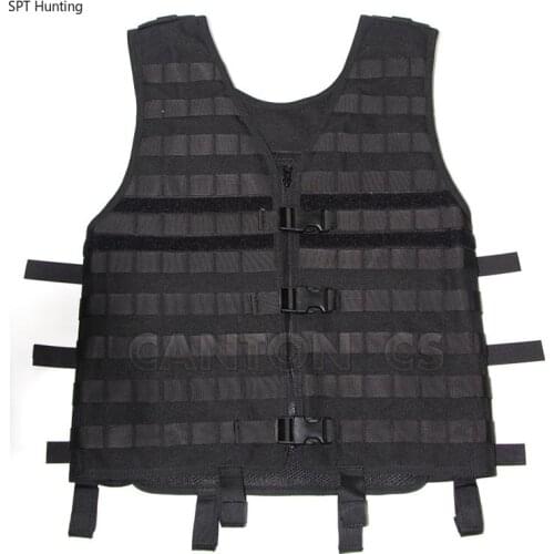 Tactical MOLLE Modular Utility Vest With Breathable Mesh Adjustable Outdoor Molle Vest For CS Wargame Hunting Gear