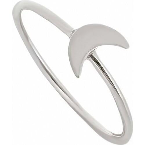 DARK DIAMOND-moon ring in 925 sterling silver. Comfortable jewel for daily use