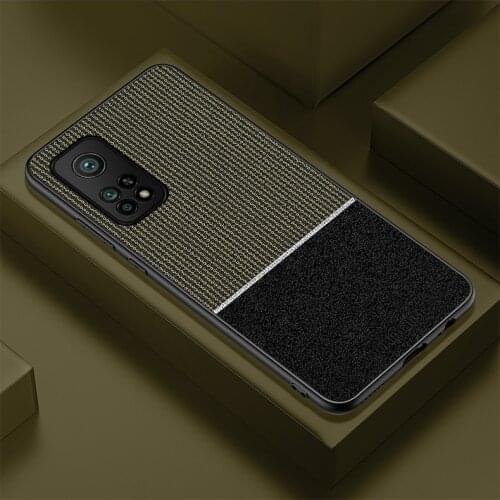 Cloth pattern For Xiaomi Mi 10T Pro Case TPU Splicing Business protective back cover case for xiaomi mi 10t mi10t