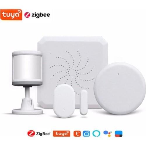 Tuya ZigBee 3.0 Multifunctional Smart Gateway Hub Door Motion Temperature Sensor Control Center Remote Control Supporting Alexa