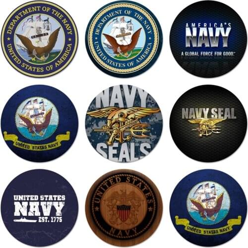 United States Navy USN Armed Forces Logo Badge Brooch Pin Accessories For Clothes Backpack Decoration gift 58mm