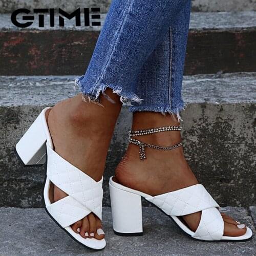 Women Sandals Summer Fashion Slippers Lightweight Casual Sandals 2021 New Cross Check Plaid Shallow Heel Womens #SJPAE-158