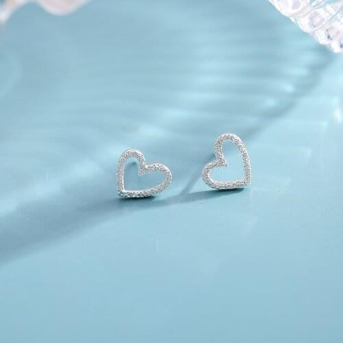Female Heart Stud Earrings For Women Gift Jewelry Pendientes Mujer