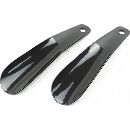 1PCS 16cm Shoe Horns Professional Black Plastick Shoe Horn Spoon Shape Shoehorn Shoe Lifter Flexible Sturdy Slip