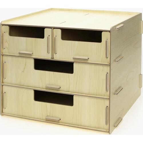 1pcs creative artisan desktop A4 file containing multifunctional wooden sundries drawer box A024