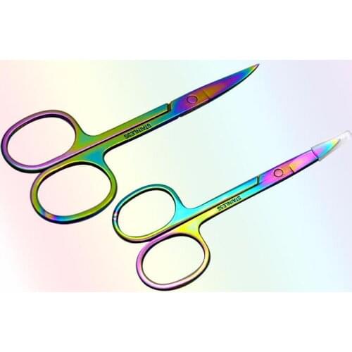 100pcs Stainless Steel Eyebrow Trimmer Scissors Eye Brow Shaver Knife Hair Removal Beauty Makeup Tools