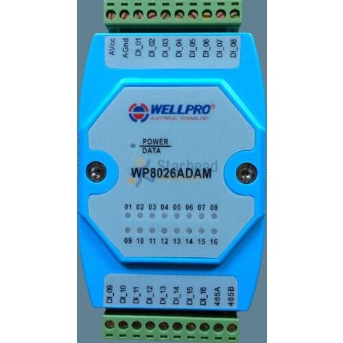 16 Isolated Digital Input Module 16DI, RS485 Modbus Data Acquisition, ADAM DIN Installation, Free English software