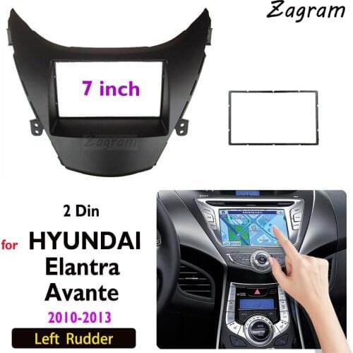 7 Inch 2 Din Car Video Fascia for HYUNDAI Elantra Avante 2010-2013 Panel Player Audio Dashboard Frame Dashboard Mount Kit