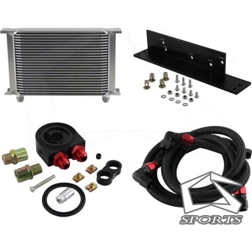 25 Row AN10 Bolt on Aluminum 10-AN Oil Cooler kit fit for 2003-2008 350z Fairlady 2009-2014 370z