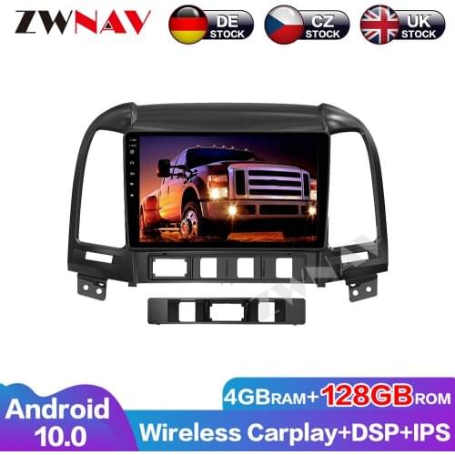Touch Screen Radio 128G Android 10 DSP Audio Navigation GPS For Hyundai Santa Fe Multimedia Head Unit Car DVD Player