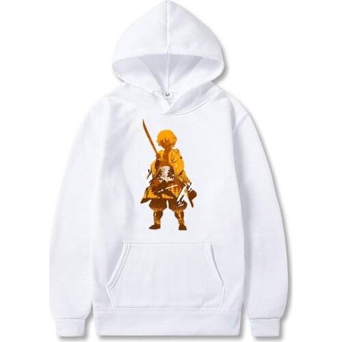 Anime Sweatshirt Demon Slayer Agatsuma Zenitsu Juxtaposed Men Women Harajuku Hoodies Streetwear Plus Size Dropship Clothing