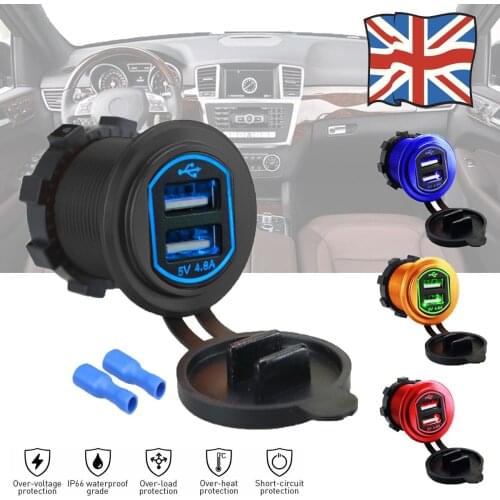 SOONHUA Car Quick Charger QC 3.0 Power Adapter Dual USB Vehicle Chargers Cigarette Socket Lighter 2 Port For Tablet