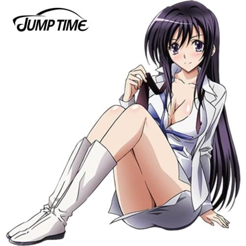 JumpTime 13cm x 12.2cm Car Stickers Lovely Girl Beauty Sonan Kyouko Auto Motor Decorative Sexy Body Car Decal